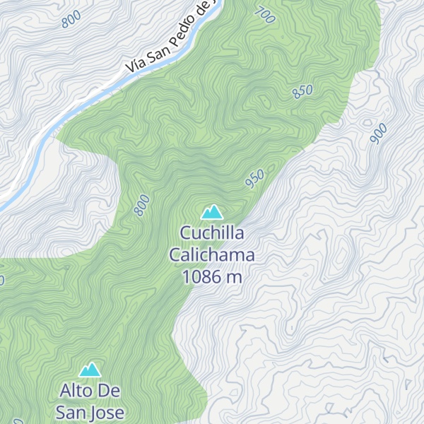 Map of Cuchilla Calichama