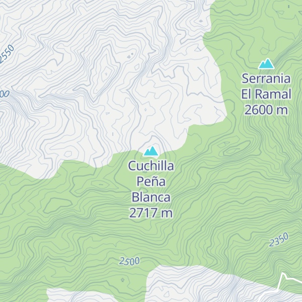 Map of Cuchilla Peña Blanca