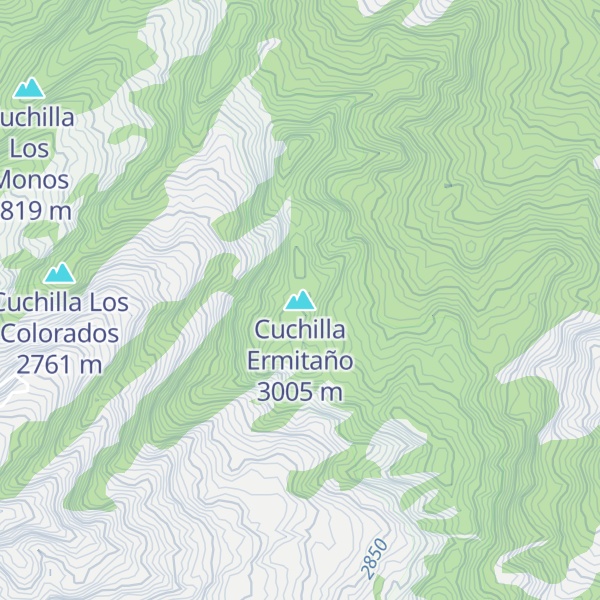 Map of Cuchilla Ermitaño