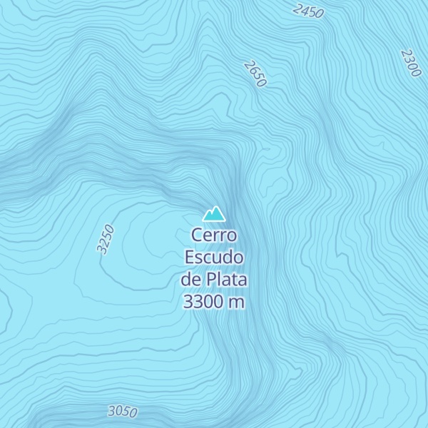 Map of Cerro Escudo de Plata