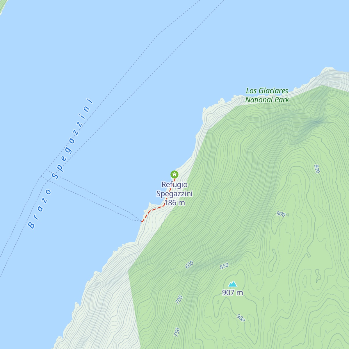 Refugio Spegazzini map
