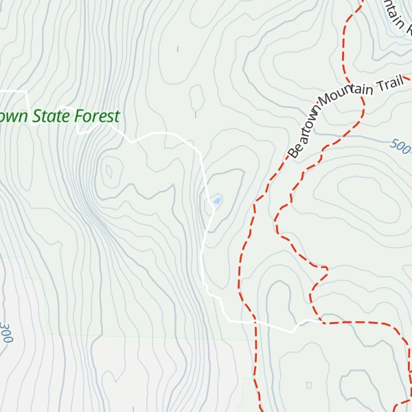 Map of Beartown Mountain