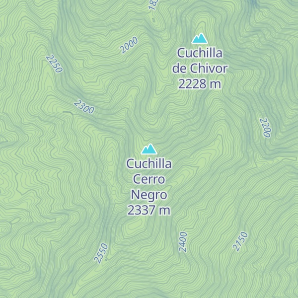 Map of Cuchilla Cerro Negro