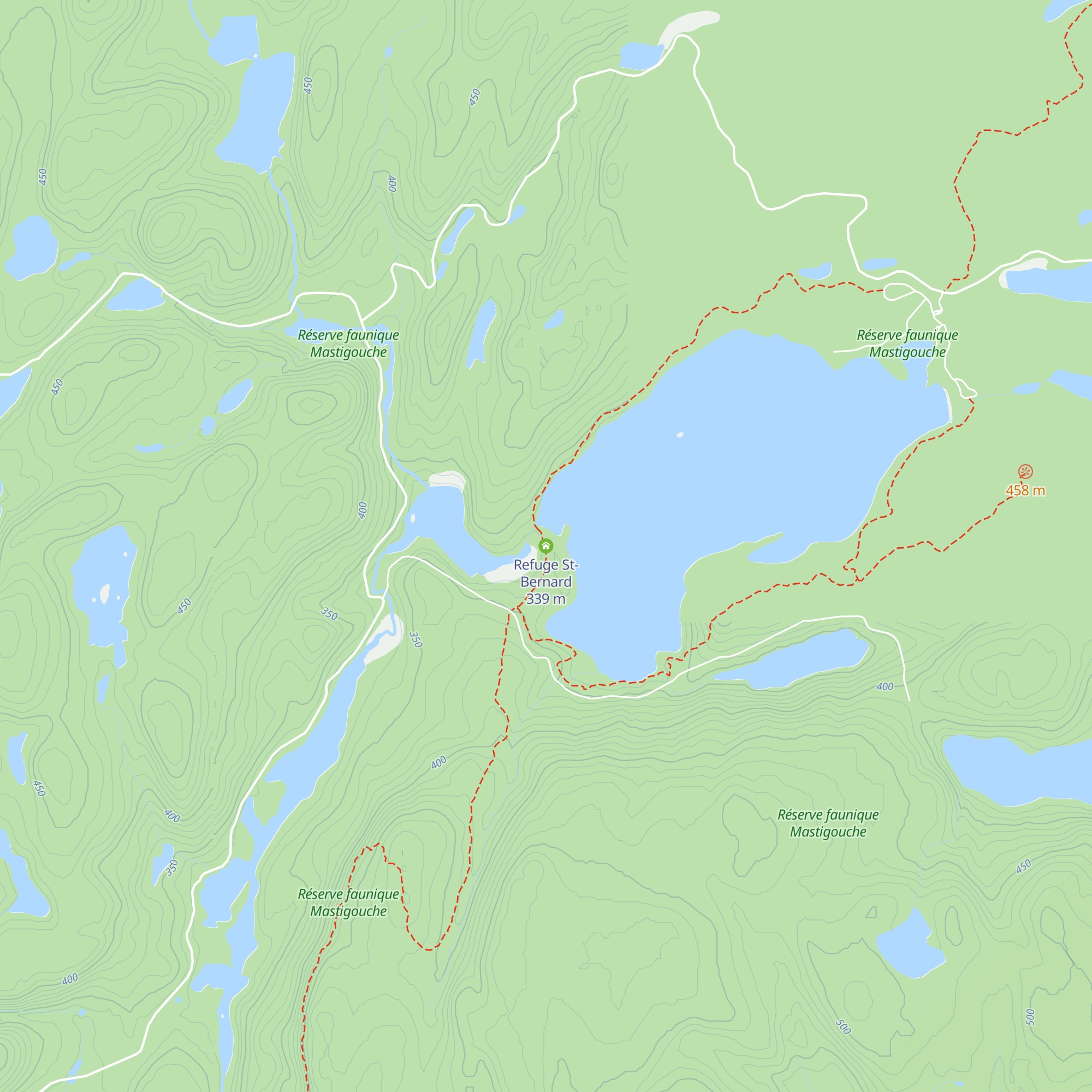 Refuge St-Bernard map