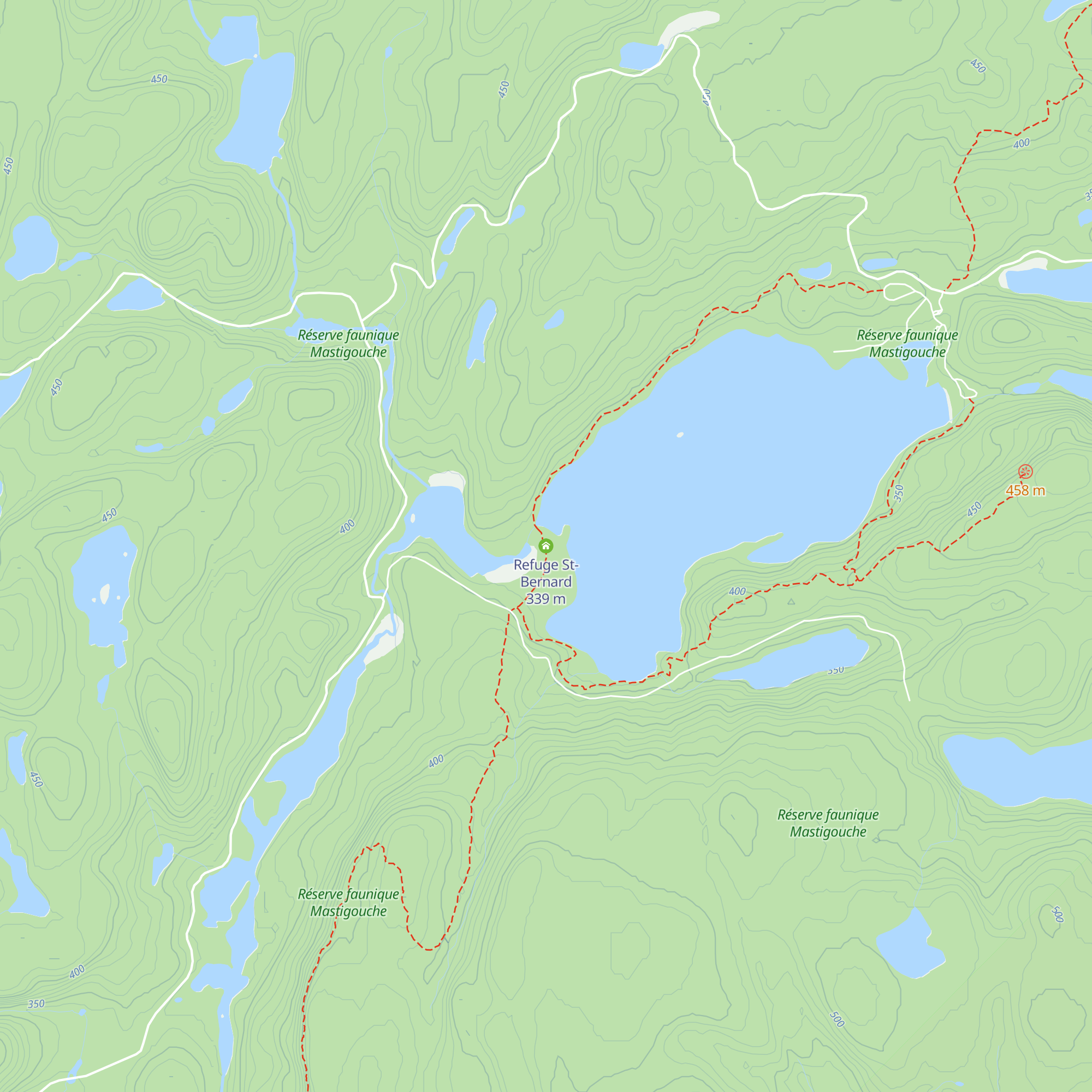 Refuge St-Bernard map
