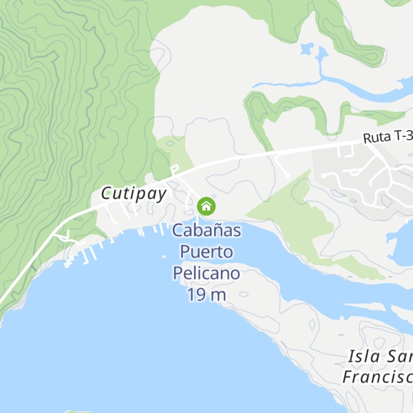 Map of Cabañas Puerto Pelicano