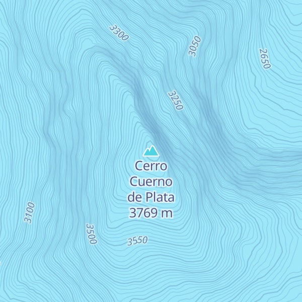 Map of Cerro Cuerno de Plata