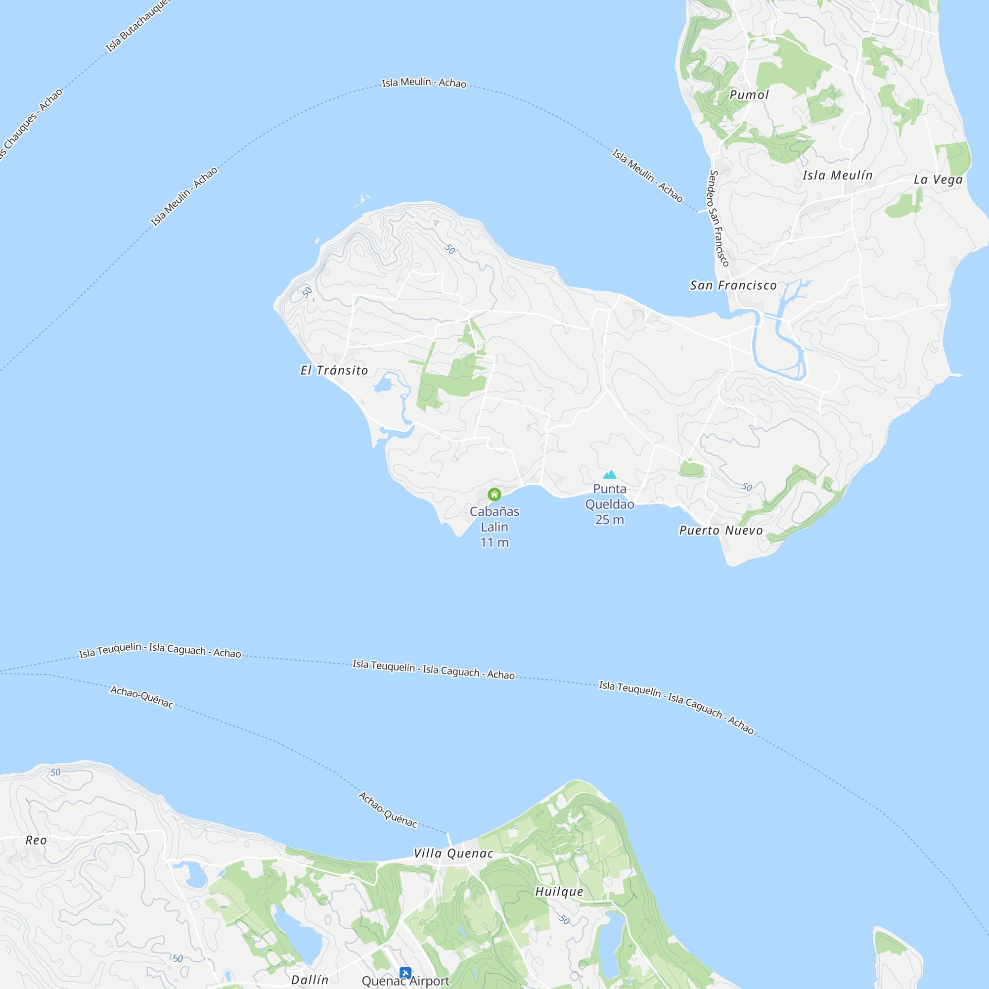 Cabañas Lalin map