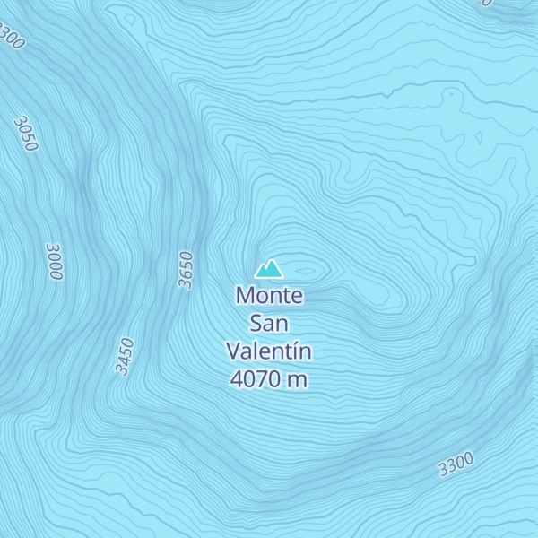 Map of Monte San Valentín