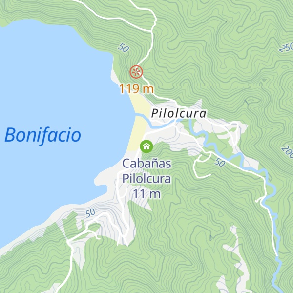 Map of Cabañas Pilolcura
