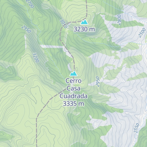 Map of Cerro Casa Cuadrada