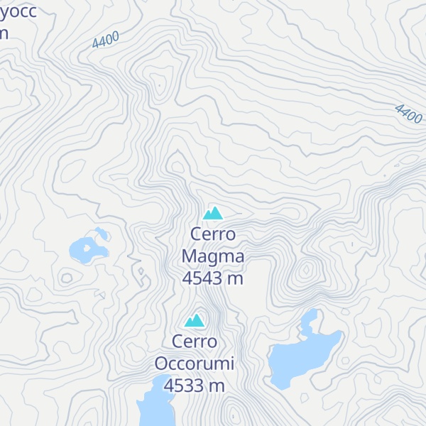 Map of Cerro Magma
