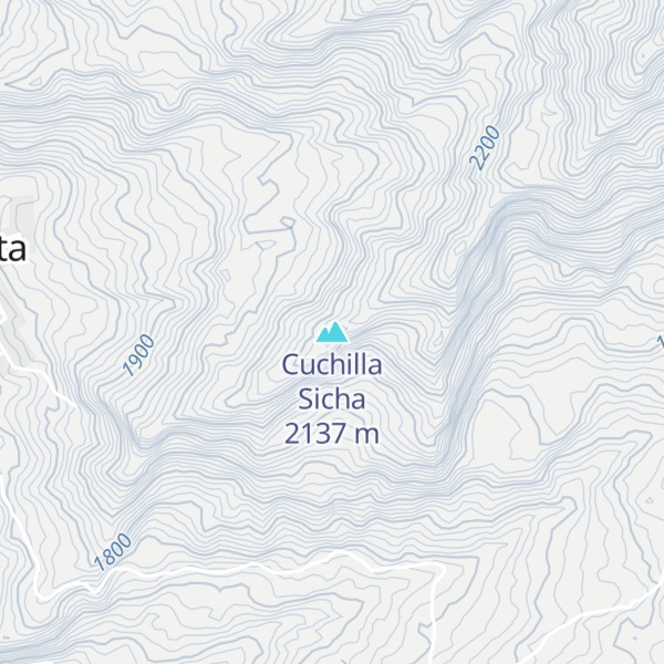 Map of Cuchilla Sicha