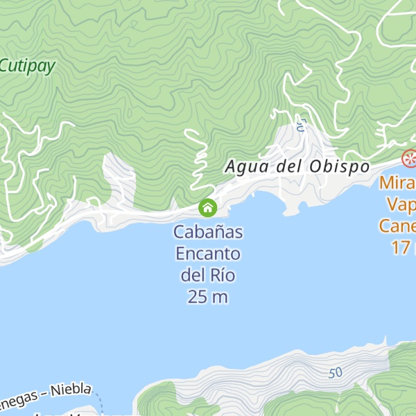 Map of Cabañas Encanto del Río