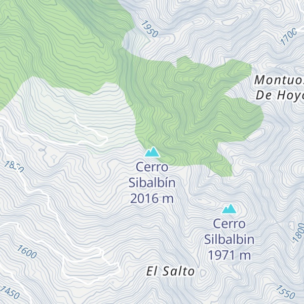 Map of Cerro Sibalbín