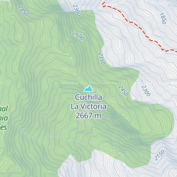 Map of Cuchilla La Victoria