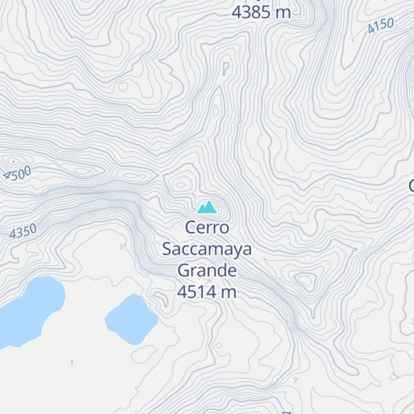 Map of Cerro Saccamaya Grande
