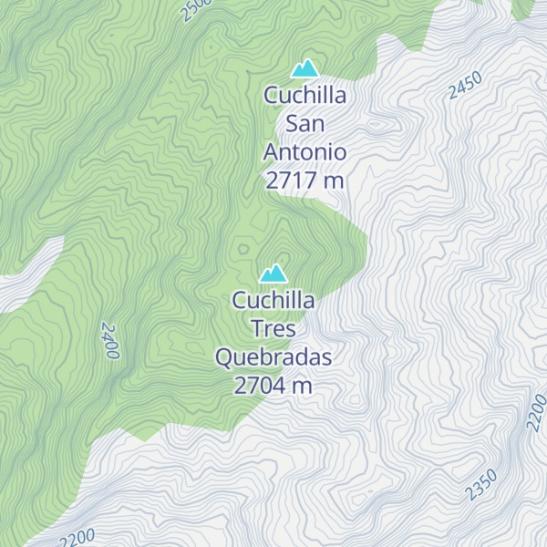 Map of Cuchilla Tres Quebradas