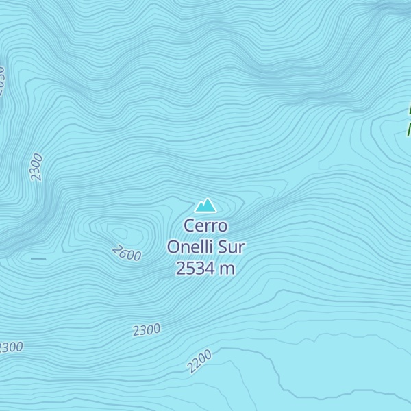 Map of Cerro Onelli Sur
