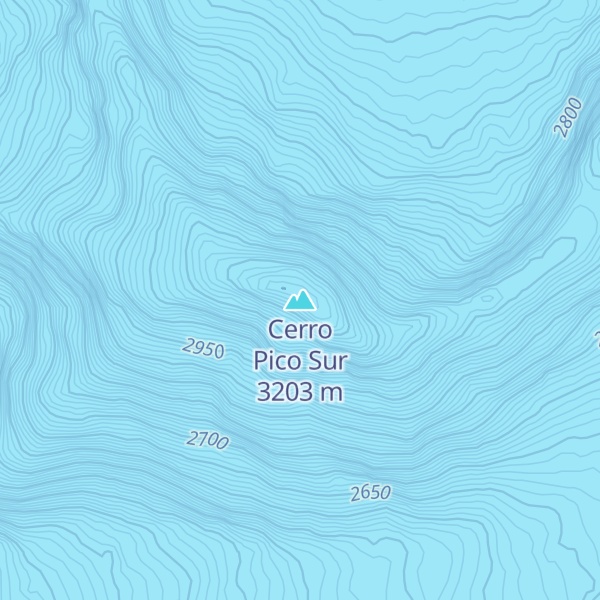 Map of Cerro Pico Sur