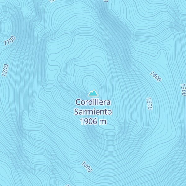 Map of Cordillera Sarmiento