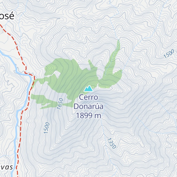 Map of Cerro Donarúa