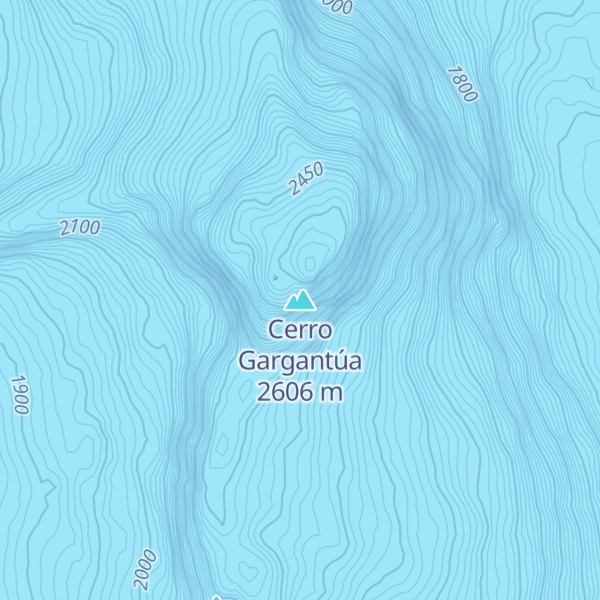 Map of Cerro Gargantúa