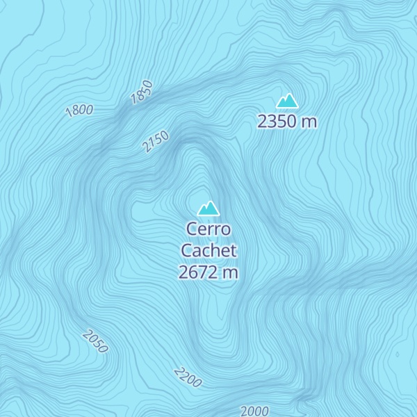 Map of Cerro Cachet