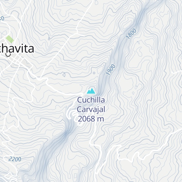Map of Cuchilla Carvajal
