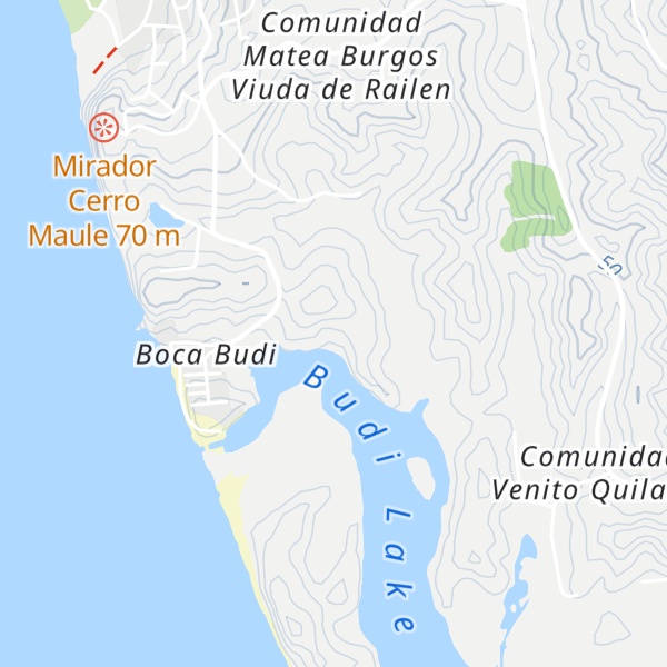 Map of Cabañas del Budi