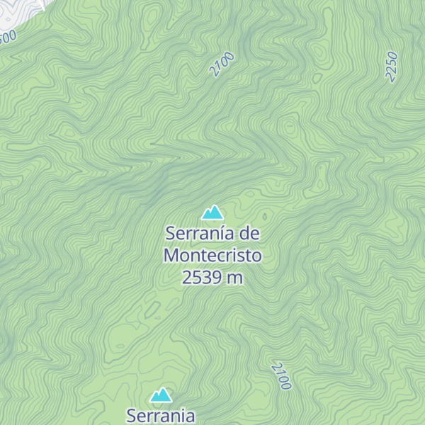 Map of Serranía de Montecristo