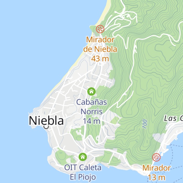 Map of Cabañas Norris