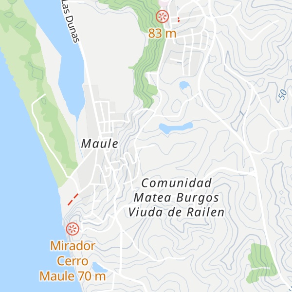 Map of Cabañas peumayen puerto saavedra