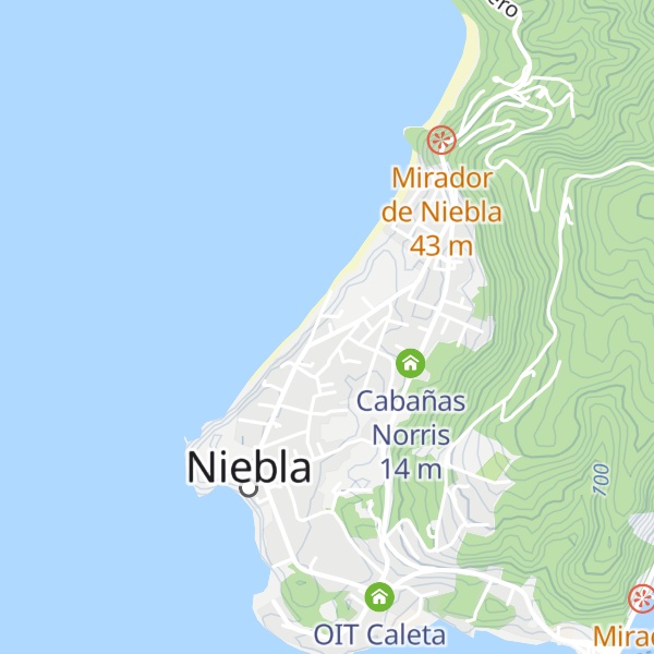 Map of Cabañas Azules