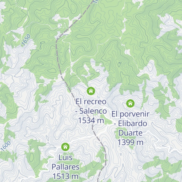 Map of El recreo - Salenco
