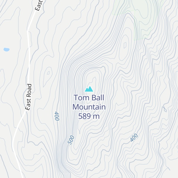 Map of Tom Ball Mountain