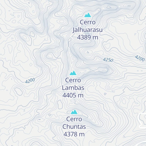 Map of Cerro Lambas