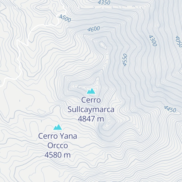 Map of Cerro Sullcaymarca