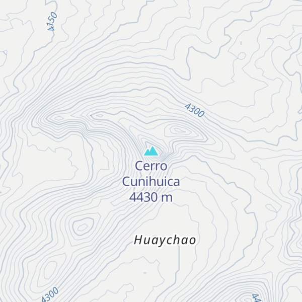 Map of Cerro Cunihuica