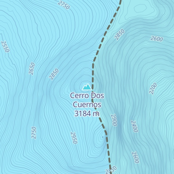 Map of Cerro Dos Cuernos