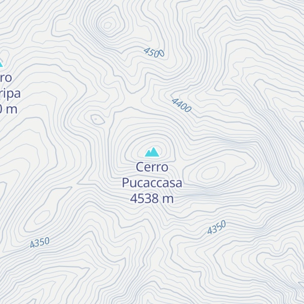 Map of Cerro Pucaccasa