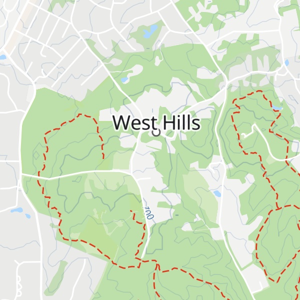 Map of West Hills