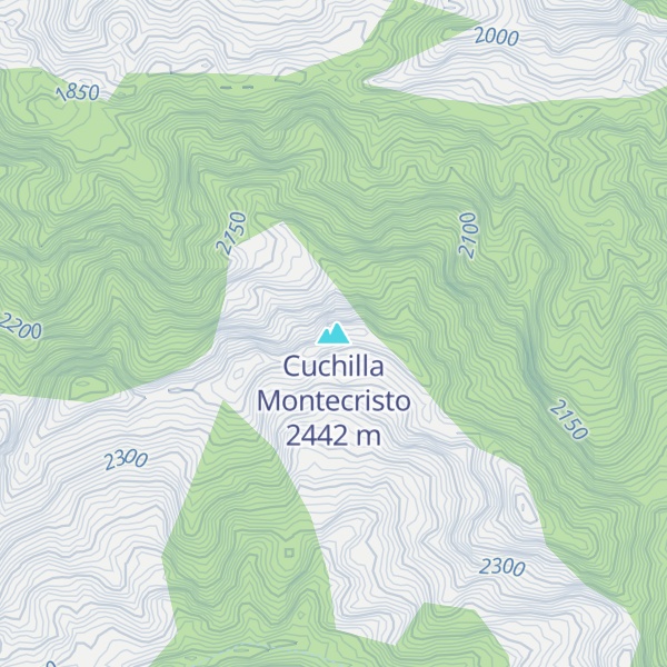 Map of Cuchilla Montecristo