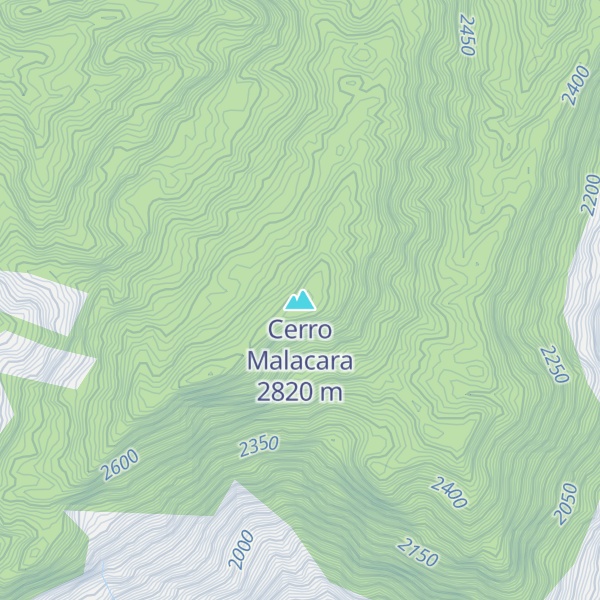 Map of Cerro Malacara