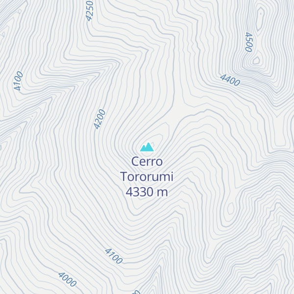 Map of Cerro Tororumi