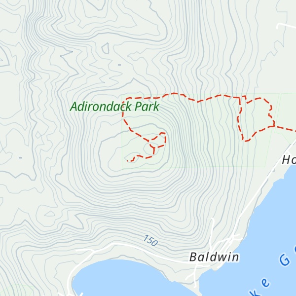 Map of Cook Mountain