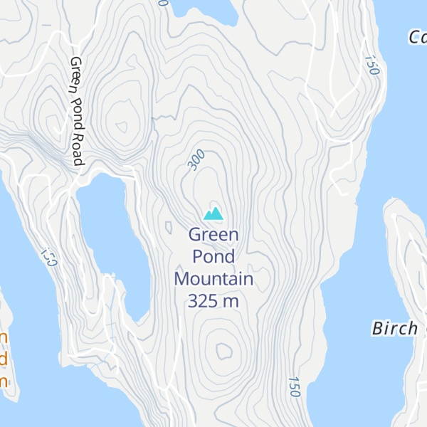 Map of Green Pond Mountain