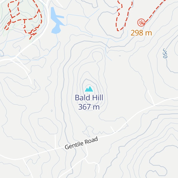 Map of Bald Hill