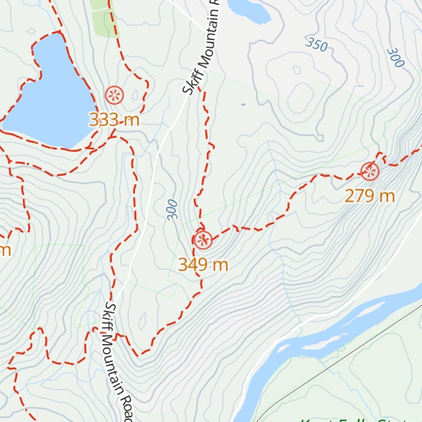 Map of Calebs Peak