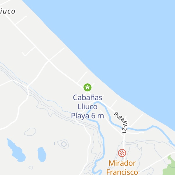 Map of Cabañas Lliuco Playa